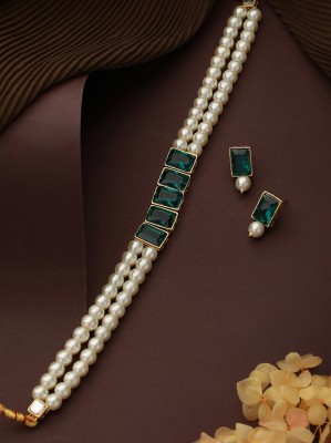 ANOUK Alloy Gold-plated Green Jewellery Set(Pack of 1)