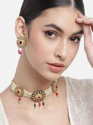 Dreamish Imitation Brass, Mother of Pearl, Alloy Multicolor Jewellery Set(Pack of 1)