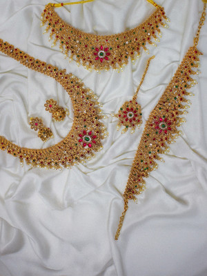 Chigold Alloy Gold-plated Multicolor Jewellery Set(Pack of 6)