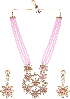 CATALYST Alloy Gold-plated Pink, White Jewellery Set(Pack of 1)
