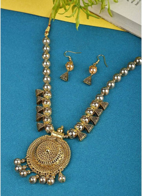 SKG Fashion Store Alloy Gold-plated Gold Jewellery Set(Pack of 1)