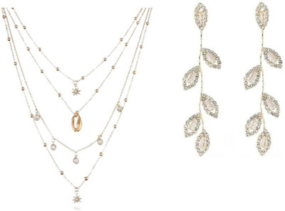 SKG Fashions Stone Gold, Silver Jewellery Set(Pack of 1)