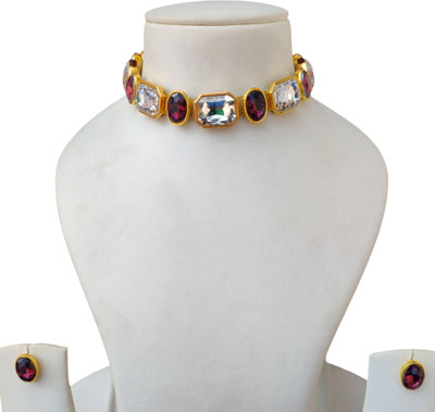 Buybox Metal Gold-plated Multicolor Jewellery Set(Pack of 1)