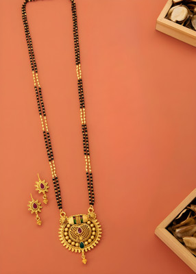 Seora Alloy Gold-plated Gold, Black Jewellery Set(Pack of 3)