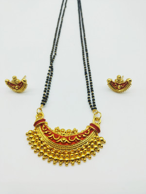 Ronak Fashion Alloy Red Jewellery Set(Pack of 1)