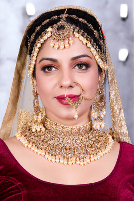 SS IMITATION JEWELLERY Alloy Gold-plated Gold Jewellery Set(Pack of 4)