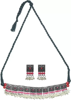 BMDCollection Alloy Maroon Jewellery Set(Pack of 1)