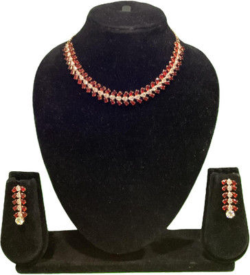 JASH Alloy Red Jewellery Set(Pack of 1)