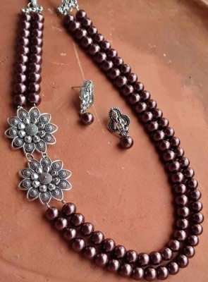 KISHALAYA Plastic Silver Jewellery Set(Pack of 1)