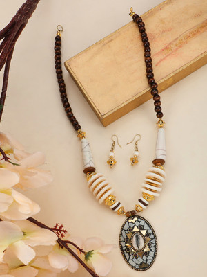 CHARMING JEWELS Brass Gold-plated Multicolor Jewellery Set(Pack of 3)