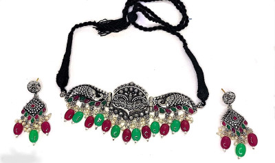 SGM Oxidised Silver Multicolor Jewellery Set(Pack of 1)