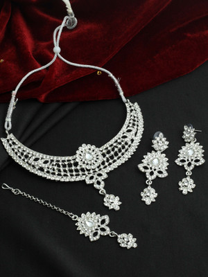 SAIYONI Alloy Silver Jewellery Set(Pack of 1)