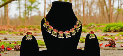 fashion jewellary Alloy Red Jewellery Set(Pack of 1)