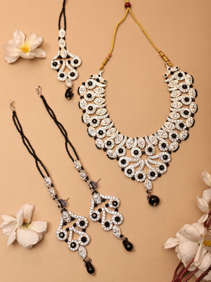 Bhana Jewells Alloy Rhodium Multicolor Jewellery Set(Pack of 1)