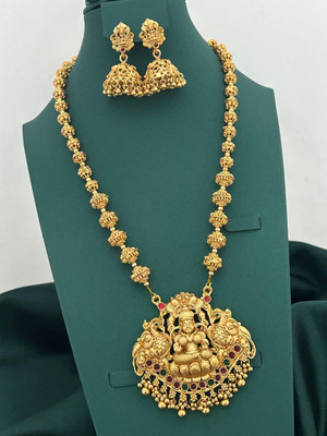 Influtive Brass Gold-plated Gold Jewellery Set(Pack of 1)