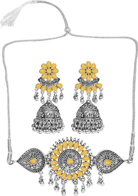 Lathar Alloy Yellow Jewellery Set(Pack of 2)