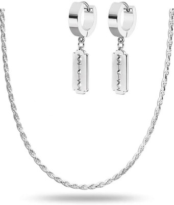 Vedansh Alloy, Stainless Steel Sterling Silver, Silver Silver Jewellery Set(Pack of 2)
