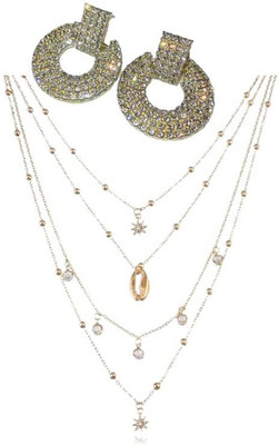 SRK Fashions Alloy Gold, Silver Jewellery Set(Pack of 1)