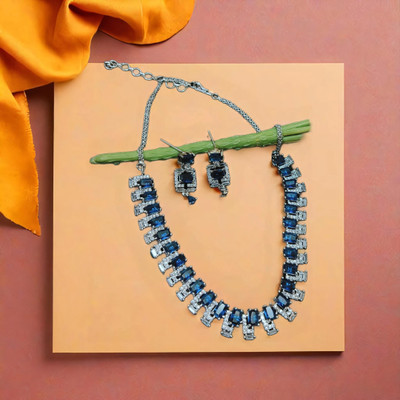 siyaa creation Alloy Blue Jewellery Set(Pack of 1)
