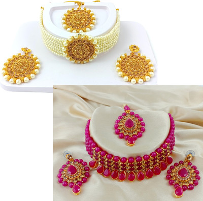 FINX Fly Without Wings Alloy White, Pink Jewellery Set(Pack of 2)