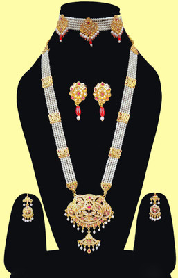 Rhosyn Brass, Mother of Pearl, Alloy Gold-plated Gold Jewellery Set(Pack of 3)