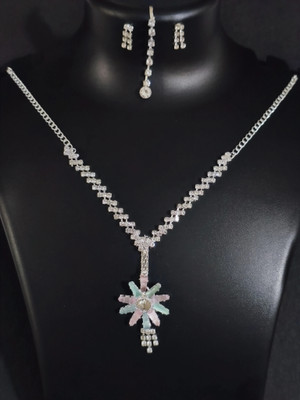 BLISS INTERNATIONAL Alloy Sterling Silver Silver Jewellery Set(Pack of 1)