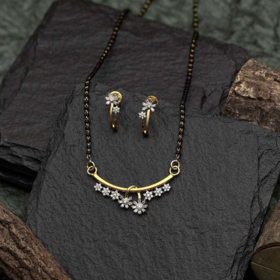 Hemshail Alloy Brass Yellow Jewellery Set(Pack of 3)