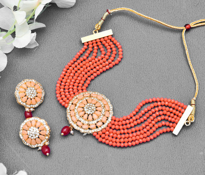 GEODE DELIGHT Copper Gold-plated Multicolor Jewellery Set(Pack of 3)