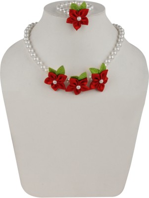 Daizy Mother of Pearl Red Jewellery Set(Pack of 1)