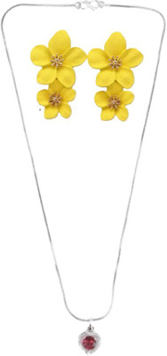 SRK Fashions Alloy Red, Yellow Jewellery Set(Pack of 1)