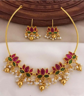 Aadesh Creation Alloy Multicolor Jewellery Set(Pack of 1)