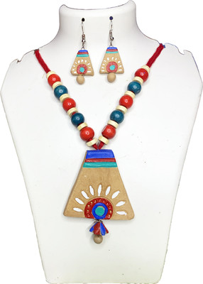 SharanyaD Terracotta Multicolor Jewellery Set(Pack of 3)