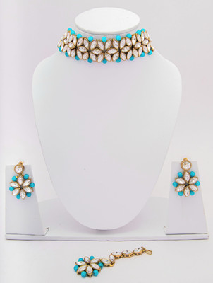 VIPY HANGER Alloy White, Blue Jewellery Set(Pack of 1)