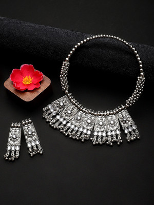 Anju Arya Alloy Silver Jewellery Set(Pack of 1)