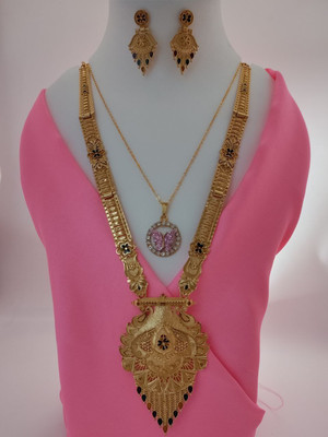 RAACZION Alloy Gold-plated Multicolor Jewellery Set(Pack of 4)