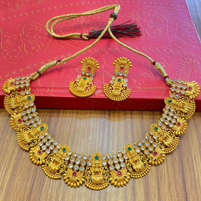 Alankrrit Creation Copper, Alloy Gold-plated Multicolor Jewellery Set(Pack of 1)