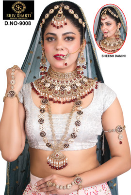 SHIVSHAKTI Alloy Gold-plated Multicolor Jewellery Set(Pack of 7)