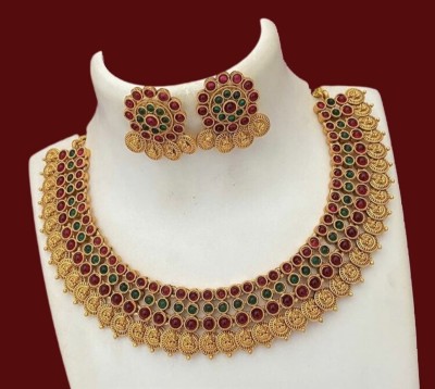 Raaji’s Alloy Gold-plated Multicolor Jewellery Set(Pack of 1)