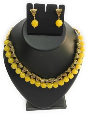 Shree Fashion Alloy Yellow, Gold Jewellery Set(Pack of 1)