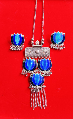 GLAMORSTYL Oxidised Silver Multicolor Jewellery Set(Pack of 3)