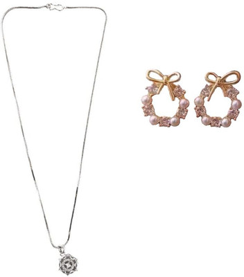 asthacollection Stone Silver, White Jewellery Set(Pack of 1)