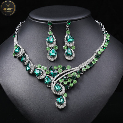 Gehney joy of jewels Copper Silver Green, Silver Jewellery Set(Pack of 3)