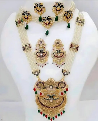 AARYA ENTERPRISES Metal Gold-plated Multicolor Jewellery Set(Pack of 2)
