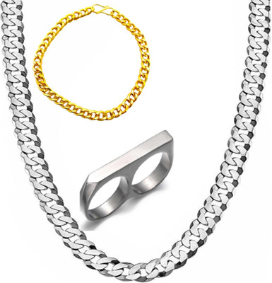 Vipunj Brass Rhodium Multicolor Jewellery Set(Pack of 3)