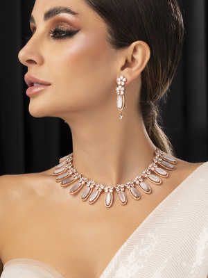 RUBANS Alloy Rose Gold Jewellery Set(Pack of 1)