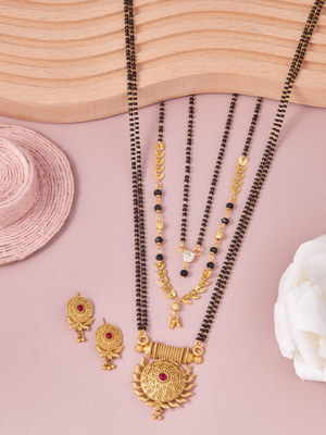 TheSanga Brass Gold-plated Gold Jewellery Set(Pack of 1)