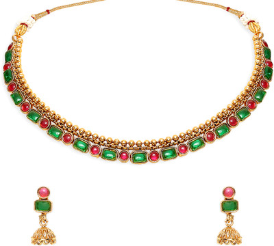 fabula Alloy Gold-plated Multicolor Jewellery Set(Pack of 1)