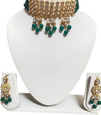 Fashion Paradise Alloy Green Jewellery Set(Pack of 1)
