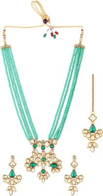 CATALYST Mother of Pearl Brass Green Jewellery Set(Pack of 1)