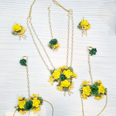 kalp creations Fabric Green Jewellery Set(Pack of 1)